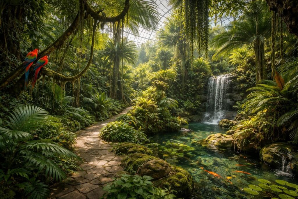 découvrez comment visiter une serre des forêts tropicales humides pour vivre une expérience inoubliable au cœur d'un écosystème luxuriant, riche en biodiversité et sensations uniques.