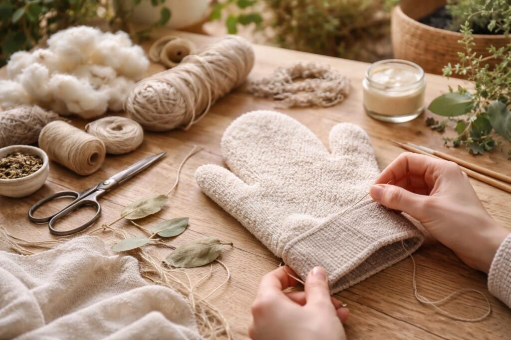 apprenez à confectionner un gant de nuit naturel pour hydrater et protéger vos mains grâce à des matériaux simples et écologiques. un tutoriel diy facile à suivre pour prendre soin de vous naturellement.