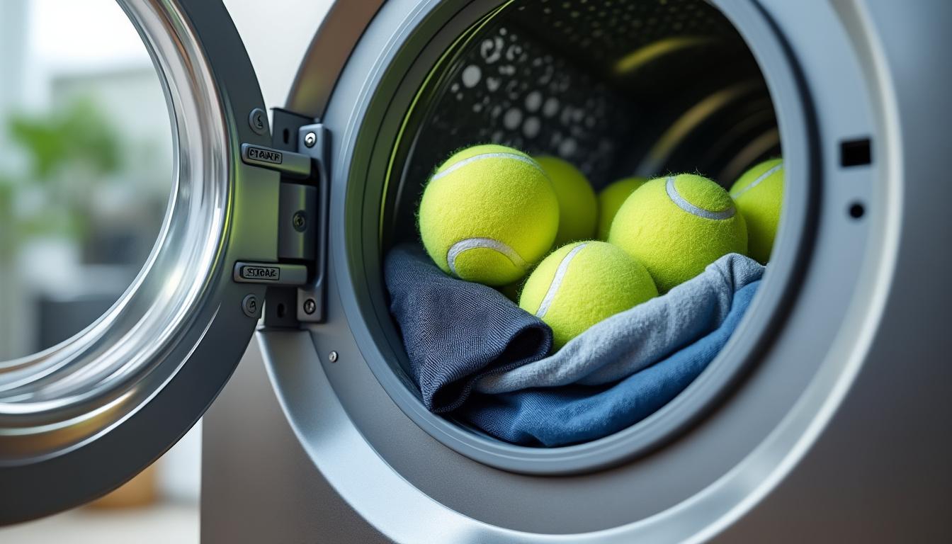 découvrez des alternatives efficaces à la balle de tennis pour votre machine à laver, afin de protéger vos vêtements et améliorer le lavage.