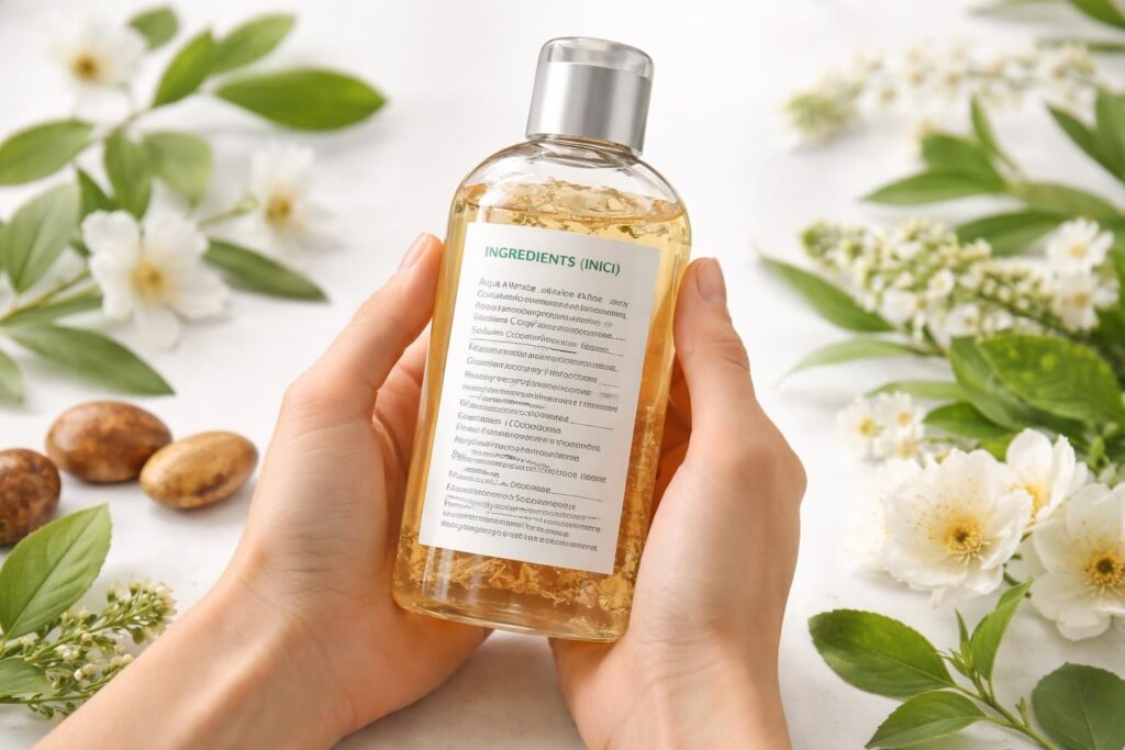 découvrez comment lire l'inci pour choisir un shampoing sans silicone, sans sulfate et sans paraben, adapté à vos besoins capillaires.