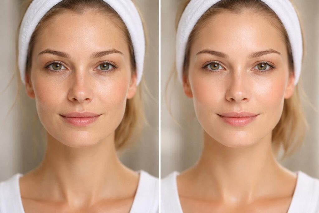 découvrez les effets avant et après le soin facial eneomey stim renew 30 pour une peau revitalisée et éclatante.